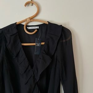 NWT Black Long Sleeve Abercrombie & Fitch Bodysuit